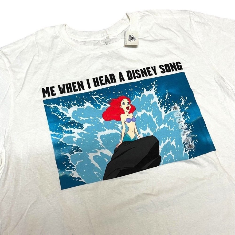 Disney‎ Parks Adult L Little Mermaid T-Shirt Disney Songs Novelty Movie Princess